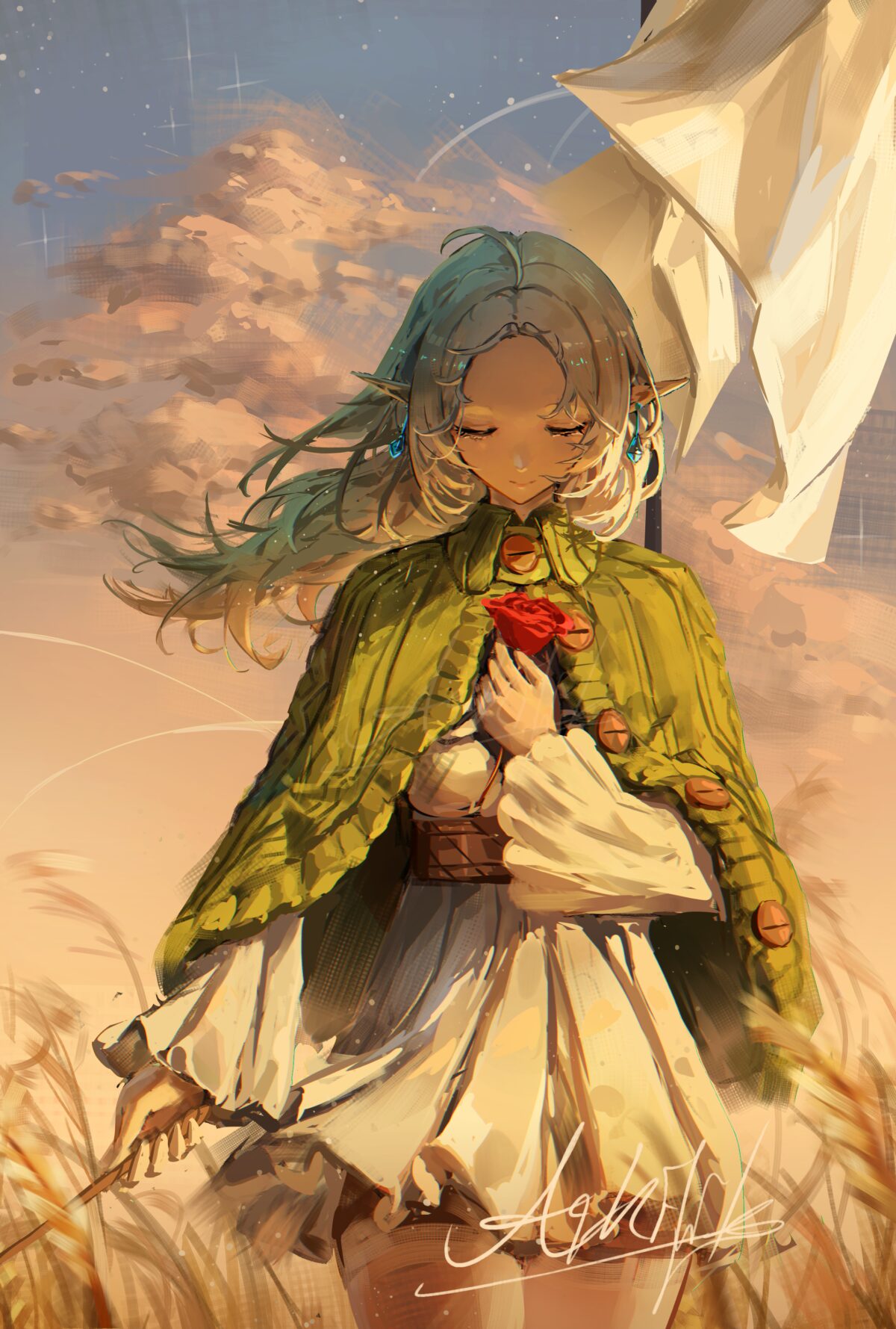 星空下的梦幻少女
