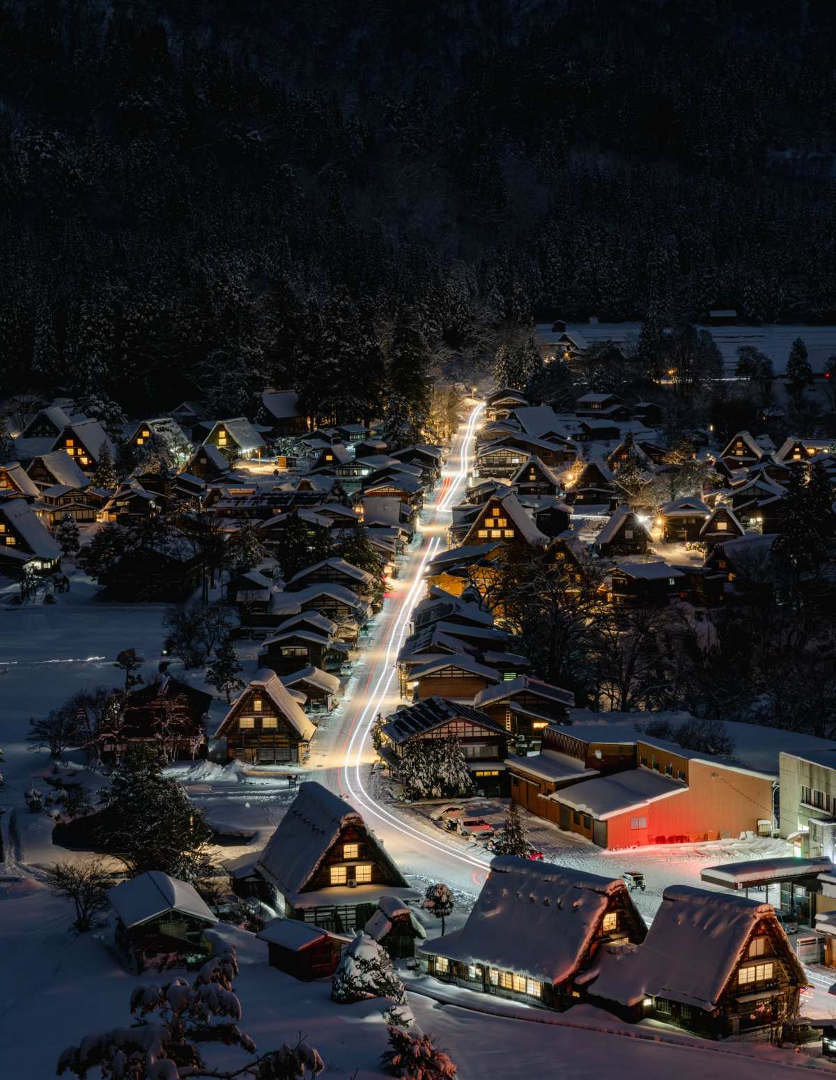 雪夜村庄