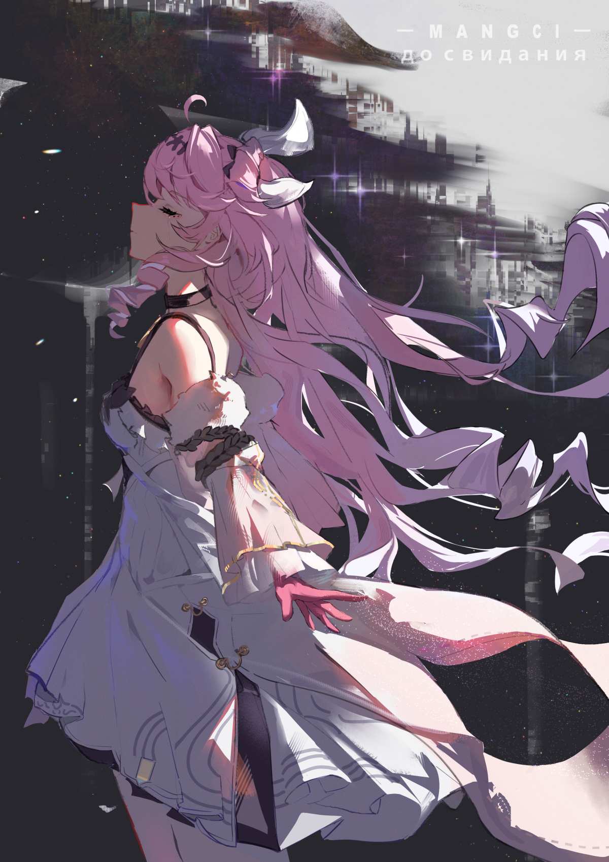 粉色长发女孩