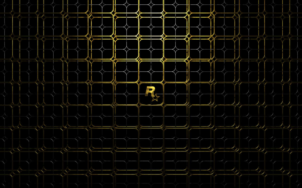 金色网格与字母R
