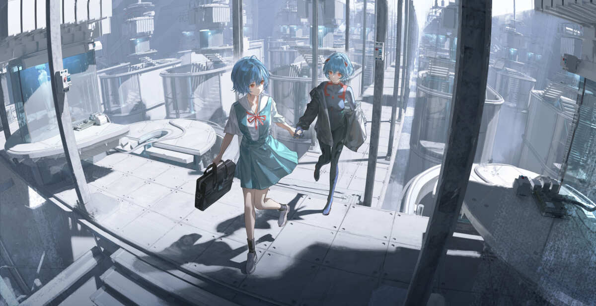 蓝发少女科幻跑酷