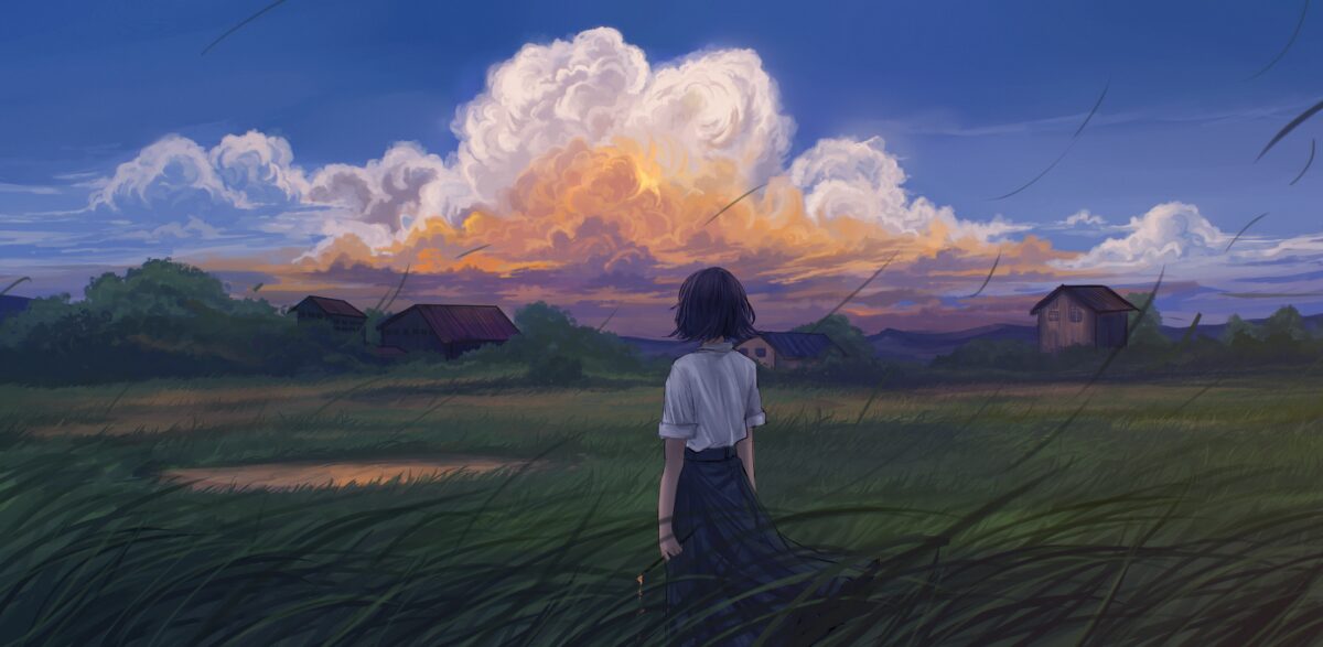 治愈系乡村日落