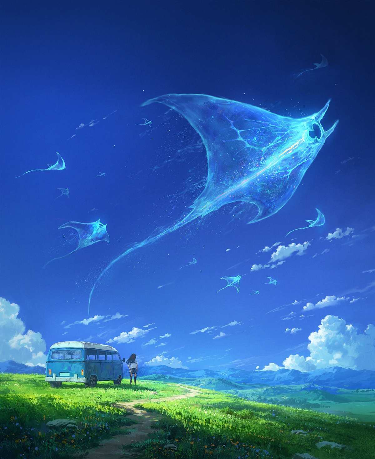 梦幻天空下的奇幻之旅