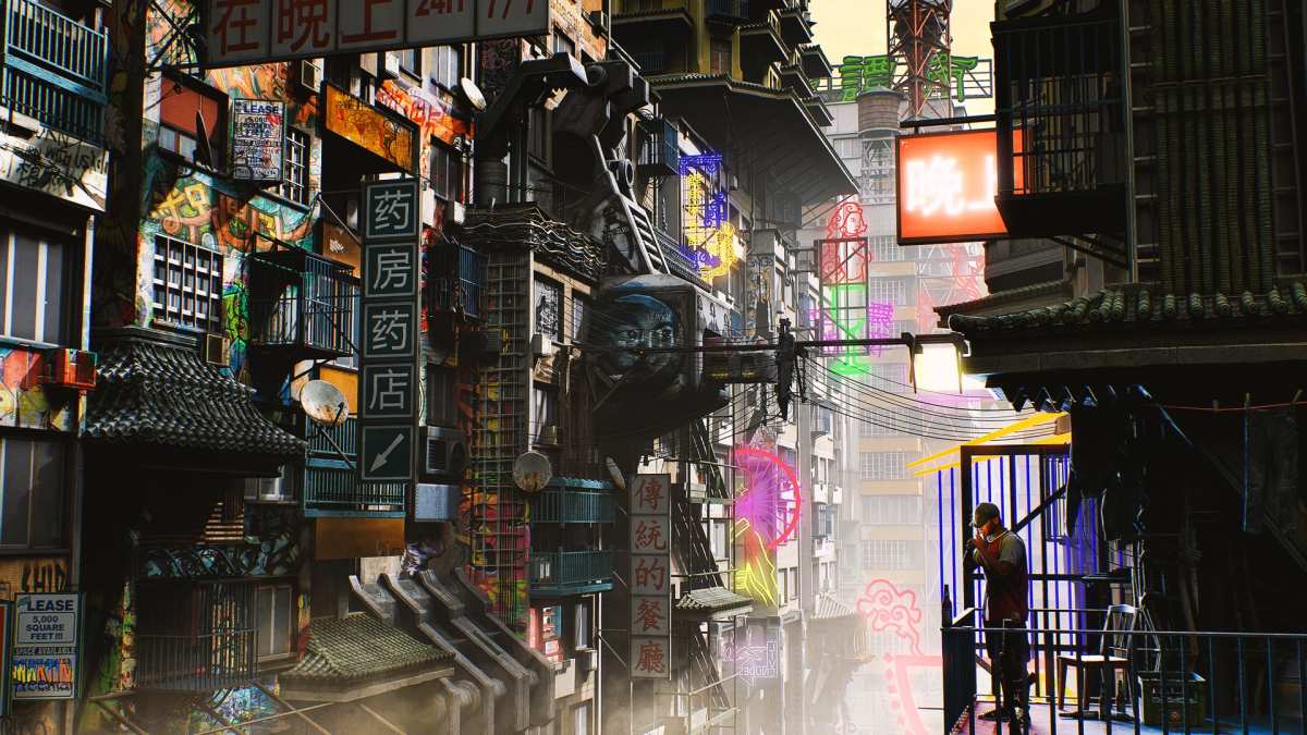 赛博朋克都市风光