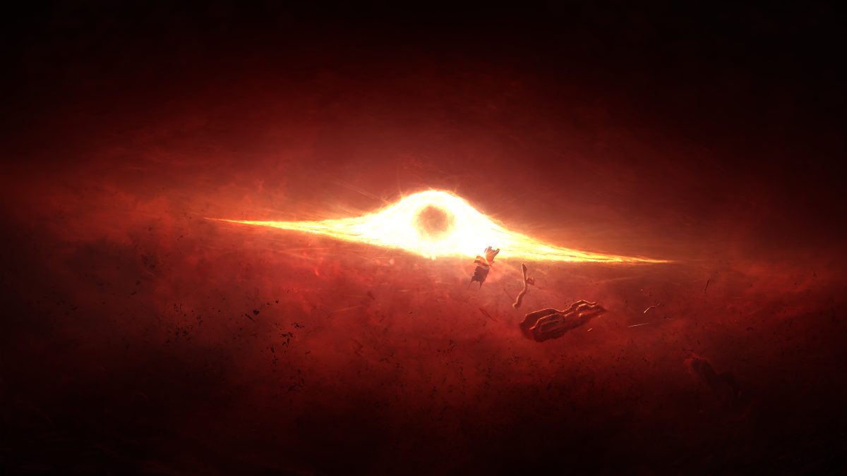 深邃红光宇宙