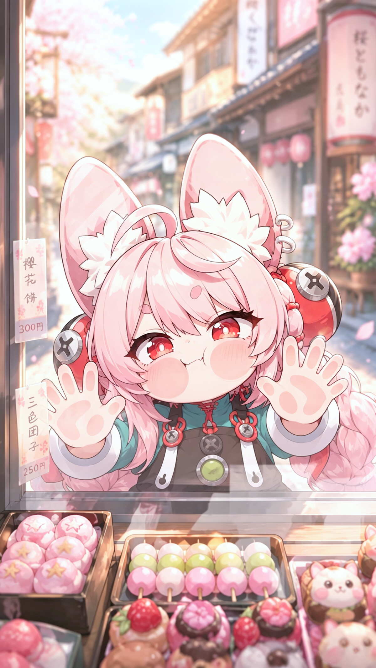 粉发兔耳少女