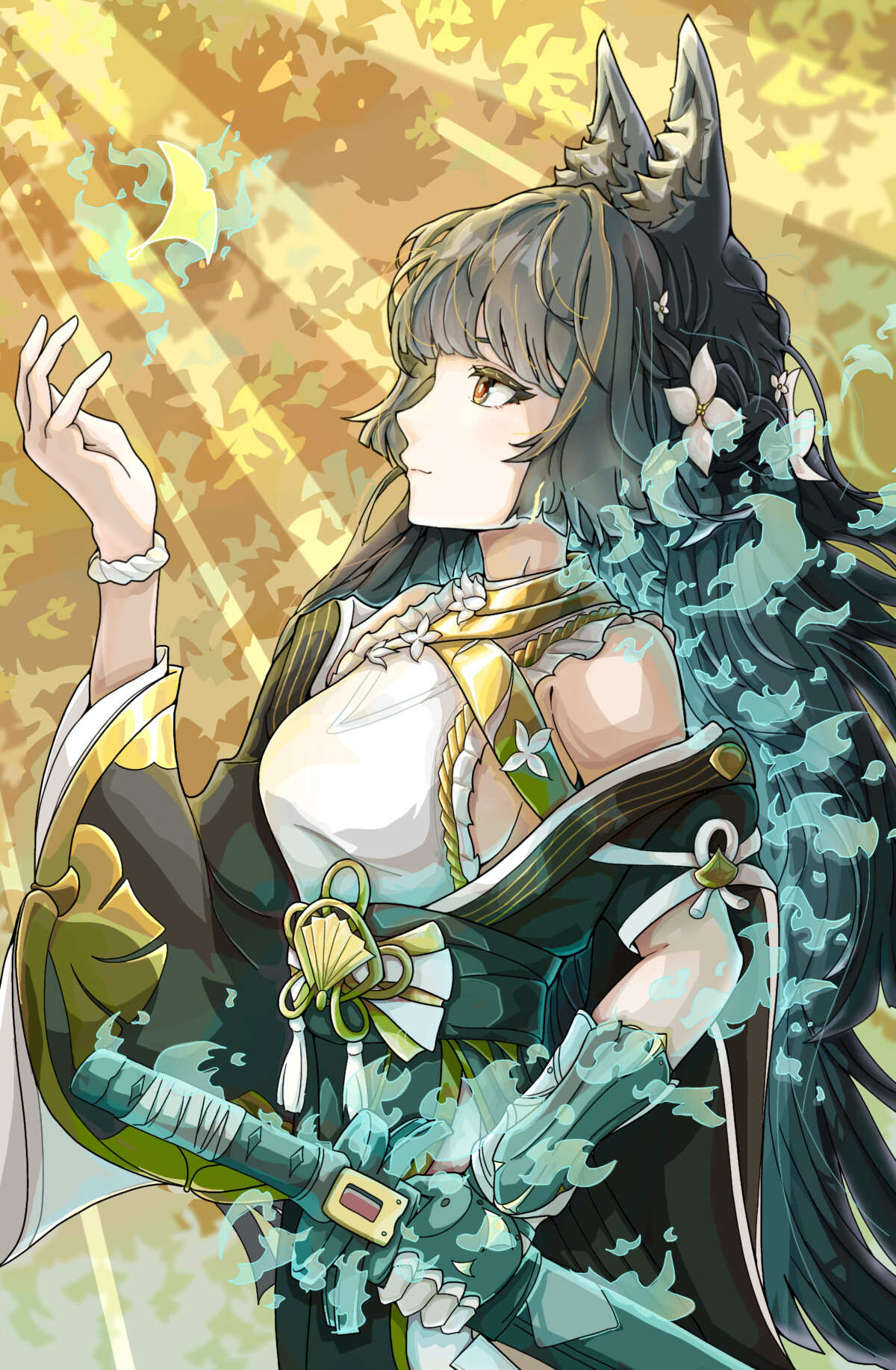 黑发红眼动漫女孩