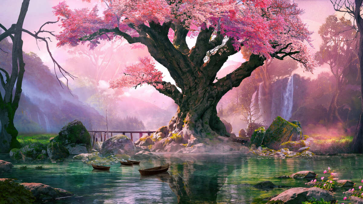 梦幻春景