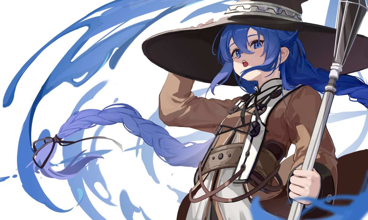 蓝色长发魔法师