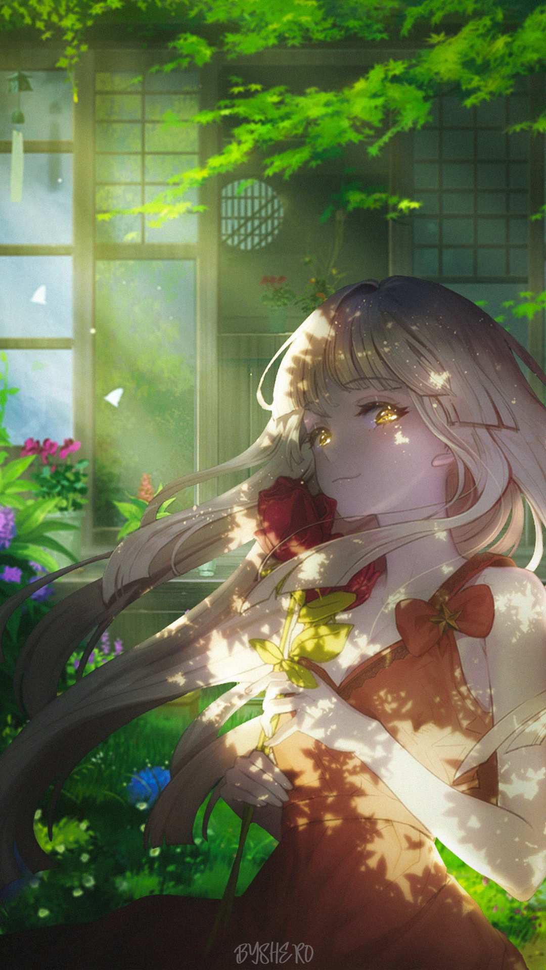 阳光下的少女