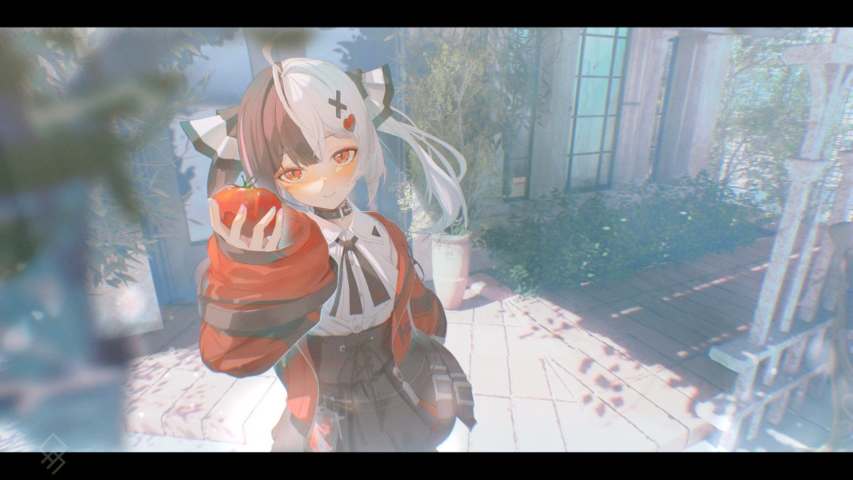 阳光下的红发少女
