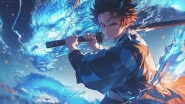 《鬼灭之刃》Tanjiro水龙动态壁纸