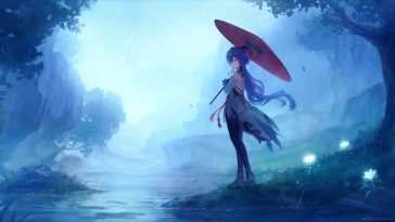 孤雨甘雨动态壁纸