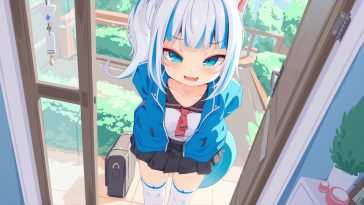 Gawr Gura 校服少女动态壁纸