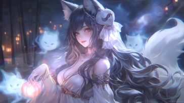 英雄联盟动态壁纸：万圣节狐狸Ahri