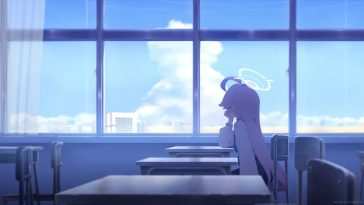 《蓝档案》动漫动态壁纸：天空下的Takanashi Hoshino