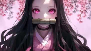 《鬼灭之刃》Nezuko樱花动态壁纸