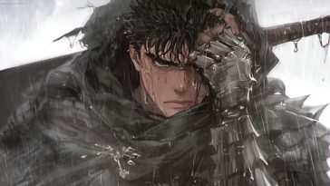 动漫动态壁纸：雨天孤寂的Guts