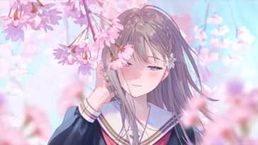 动漫少女樱花动态壁纸