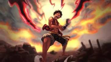 One Piece 动漫动态壁纸：路飞霸气全开