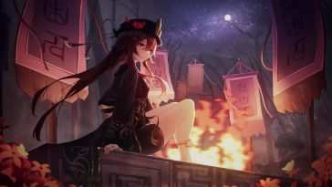 火之女森林夜景动态壁纸