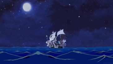 One Piece 动态壁纸：月光下的千阳号