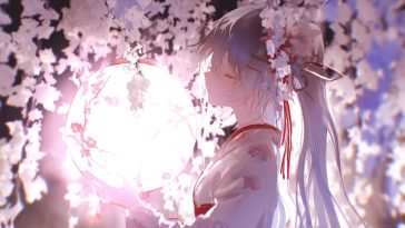 动漫动态壁纸：初音未来灯笼花