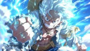 One Piece 动态壁纸：路飞Gear 5闪电神态