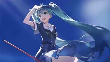 动漫动态壁纸：Miku挥舞魔杖