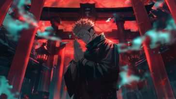 精美动漫动态壁纸：Sukuna红门神社