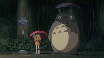 动漫动态壁纸：雨中Totoro