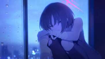 蓝档案 Misaki 雨中日动态壁纸