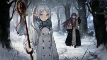 Frieren 动态壁纸：森林雪景