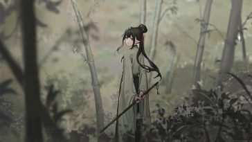 动漫女孩竹林动态壁纸
