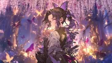 《鬼灭之刃》紫发琴师动态壁纸