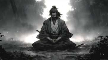 Miyamoto Musashi 雨中冥想 动态壁纸