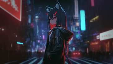 Texas Cyberpunk City Street Arknights Live Wallpaper