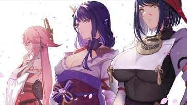 Genshin Impact 动态壁纸：Sara、Raiden Shogun、Yae Miko