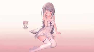 动漫动态壁纸：Emilia 睡眼惺忪