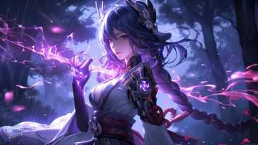 Genshin Impact动态壁纸：雷神将臣闪电环绕