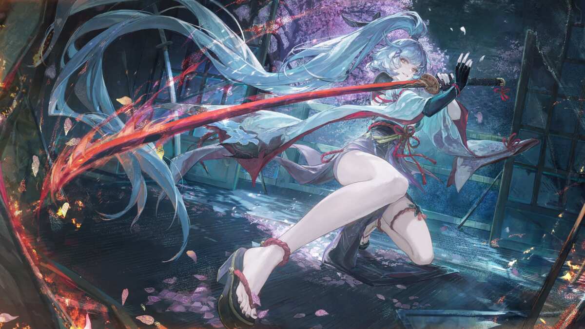 蓝色长发剑士