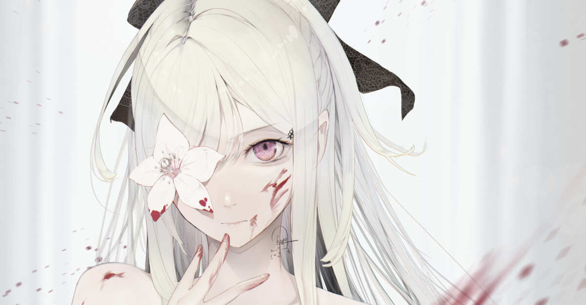 白色长发女孩