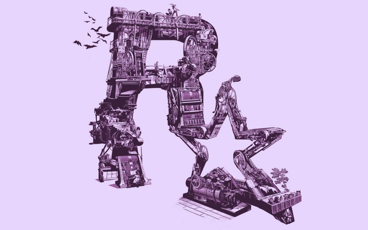 机械字母 R 壁纸