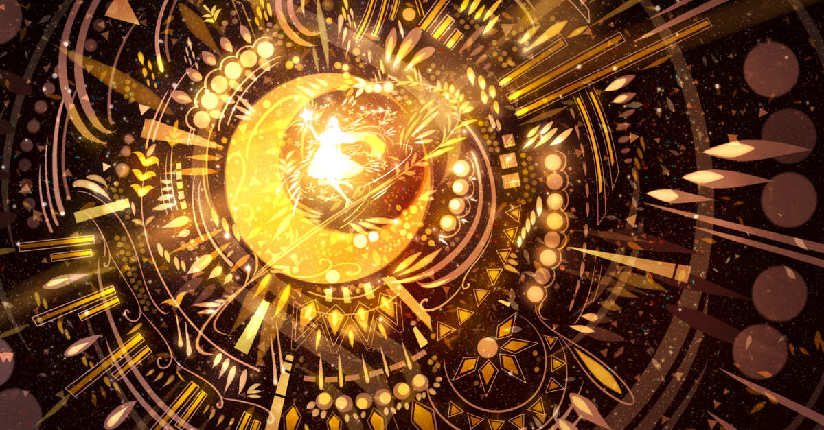 金色光芒抽象艺术壁纸