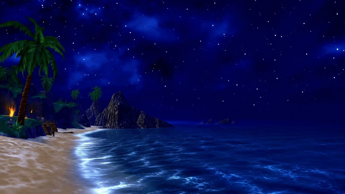 星空下的宁静海滩
