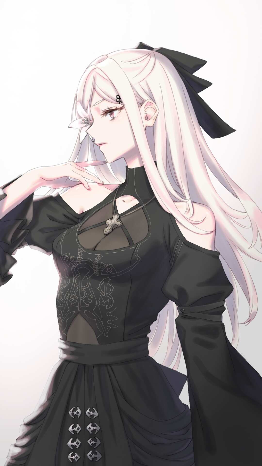 白色长发女生