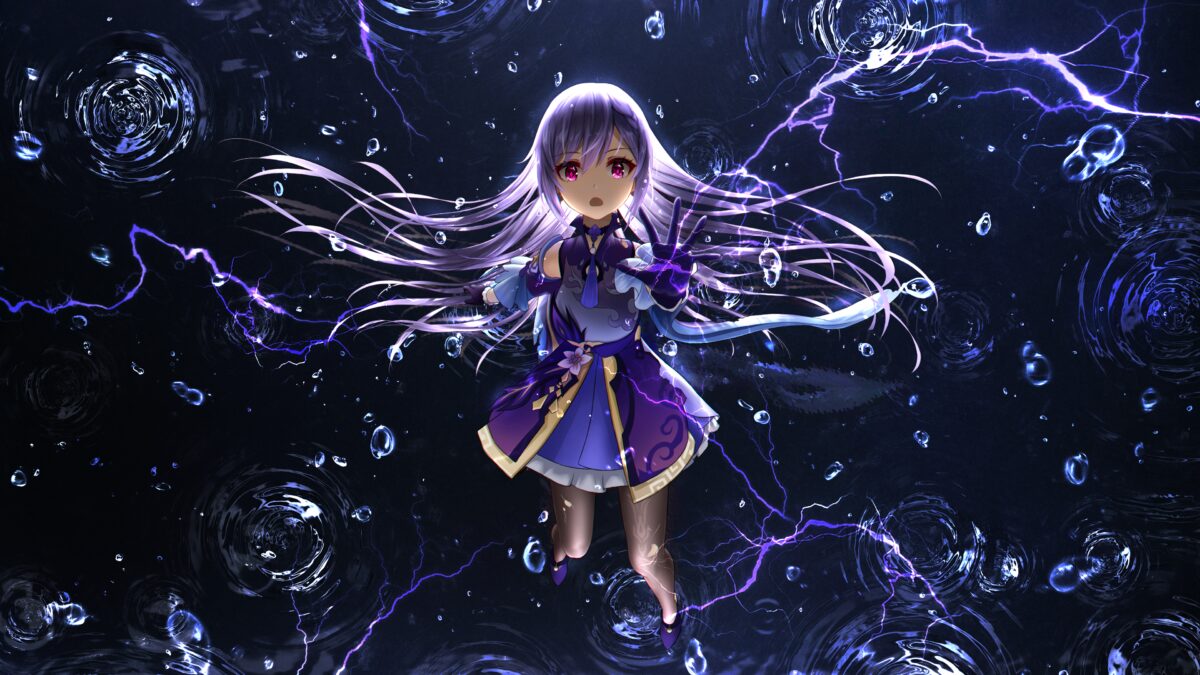 紫发少女动态壁纸