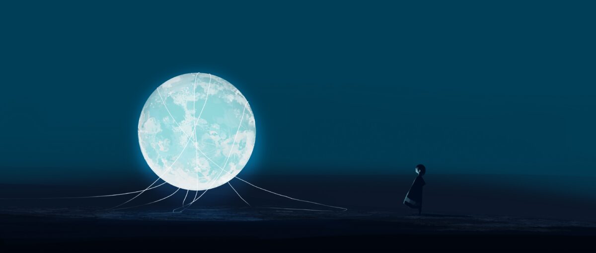 夜空下的孤独与月光