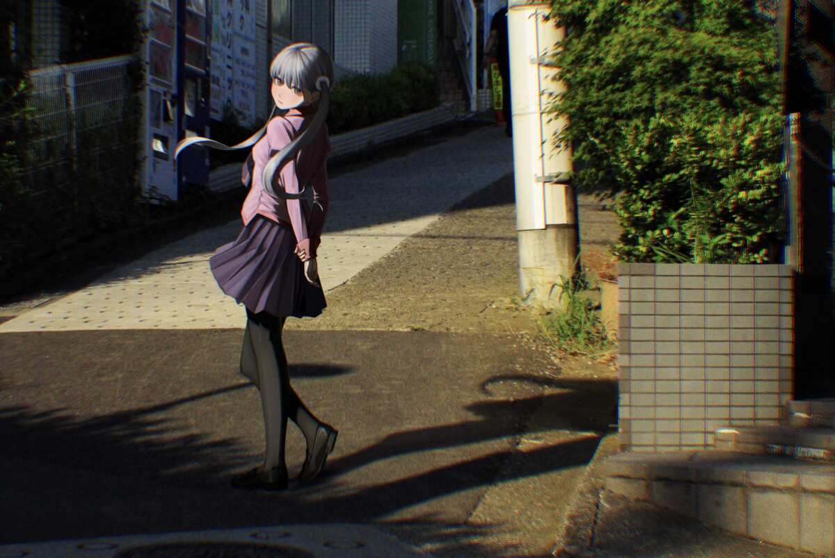 灰发少女动漫壁纸