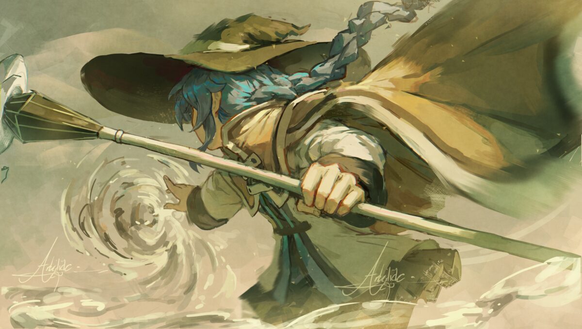 蓝色长发魔法师